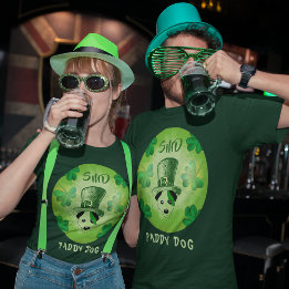 Paddy Dog Shamrocks St Patrick's Dog Monogrammed T-Shirt