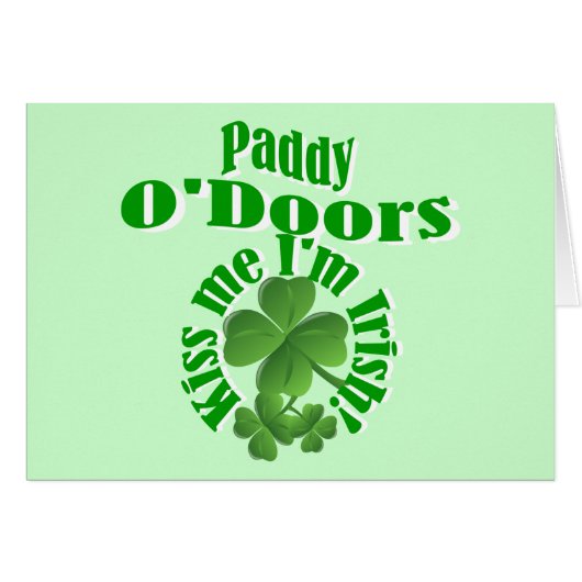 Paddy O'Doors, funny Irish name Cards (Front Horizontal)