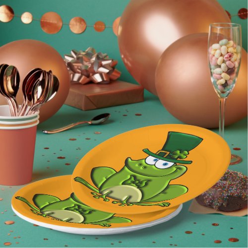 Paddy OFrog St Patricks Day Paper Plates