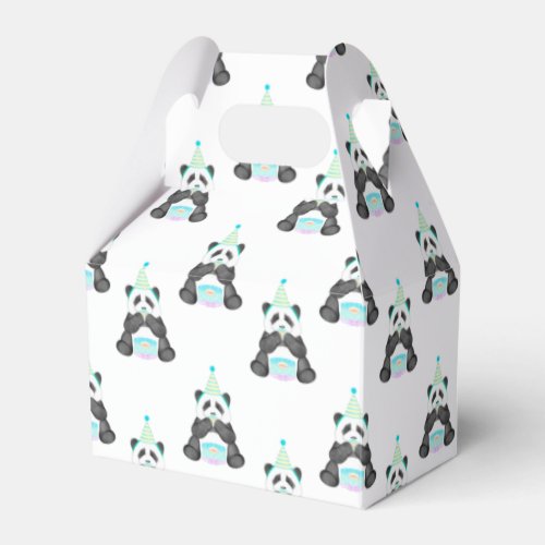 Paddy Party Panda With Cake Pattern Favor Boxes