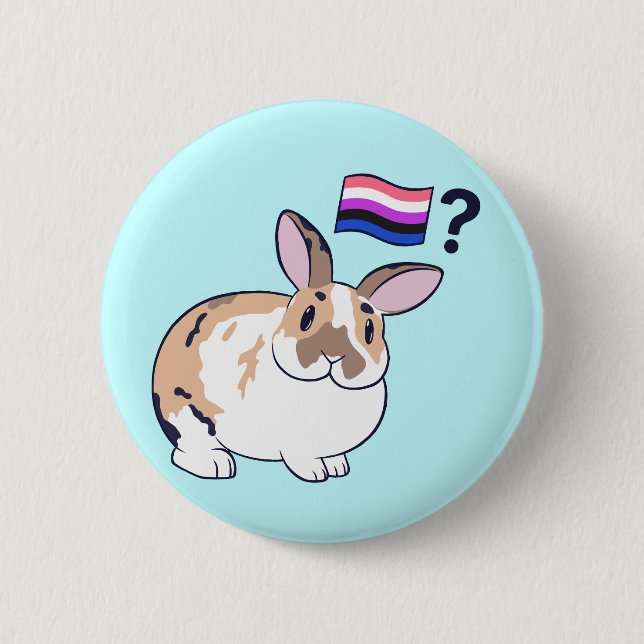 Paddy Pride Badge (Genderfluid) Button (Front)