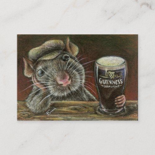 Paddy the rat ACEO prints Business Card