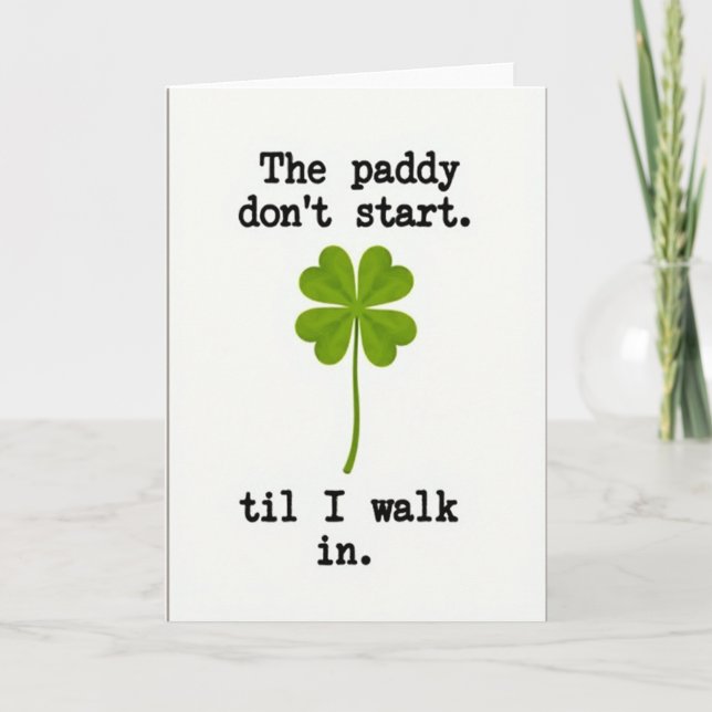 Paddy Walk In Festive Card (Front)