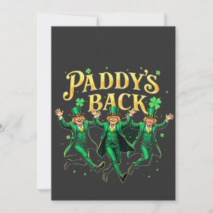 Paddy's Back Funny St Patrick's Day Trump Support  Holiday Card
