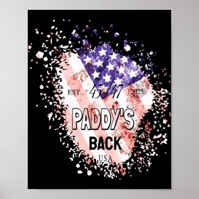 Paddy's Back Funny Trump1  Poster (Front)