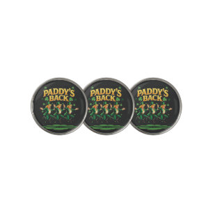 Paddy's Back Funny Trump St Patrick Day Leopard Golf Ball Marker