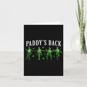 Paddys Back Funny Trump St Patricks Day Irish Sham Card