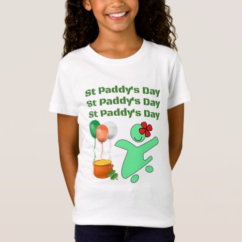 Paddys Day girl Saint Patricks Day design		 T_Shirt