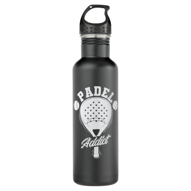 Padel Addict Tennis Ballsportart Stainless Steel Water Bottle (Front)