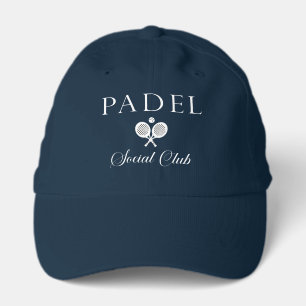 PADEL CAP – SOCIAL CLUB EMBLEM - WHITE on NAVY