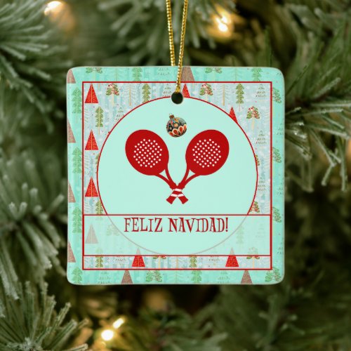 Padel Christmas Ornament – A Padel Retro Christmas