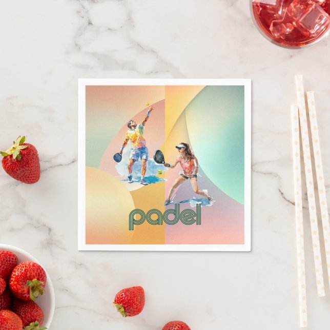 Padel Cocktail Napkin – The Vibrant Padel Style (Insitu)