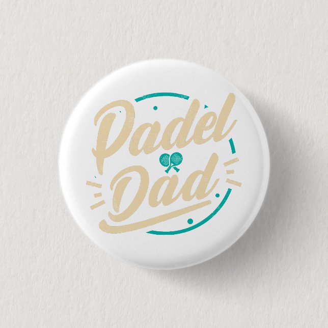 Padel Dad Platform Tennis Paddleball Padel  Button (Front)