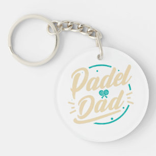 Padel Dad Platform Tennis Paddleball Padel Keychain