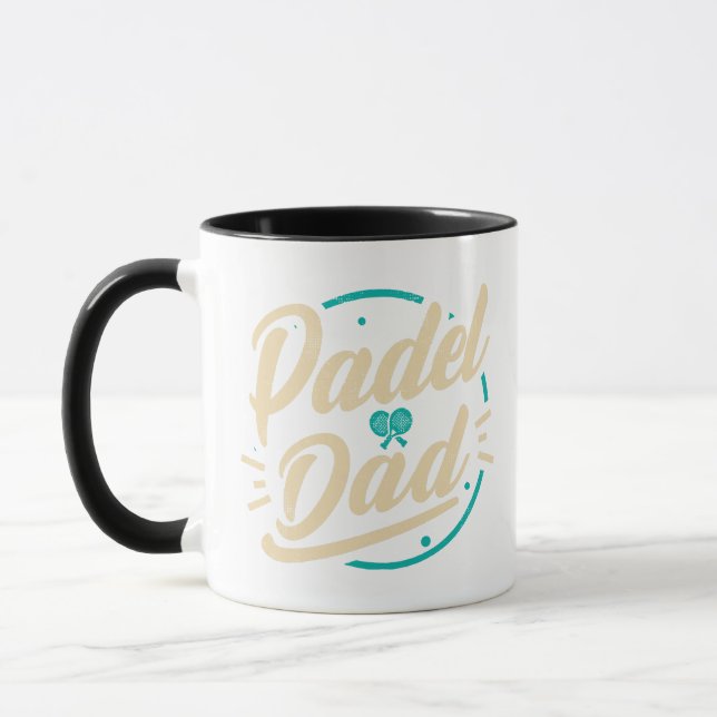 Padel Dad Platform Tennis Paddleball Padel Mug (Left)