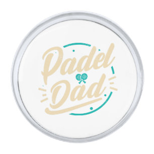 Padel Dad Platform Tennis Paddleball Padel Silver Finish Lapel Pin