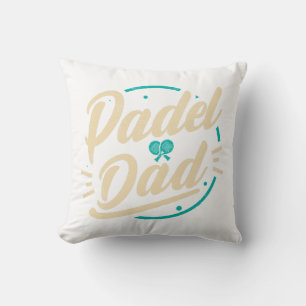Padel Dad Platform Tennis Paddleball Padel Throw Pillow