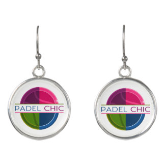 Padel Earrings – Padel Chic Logo Design on White