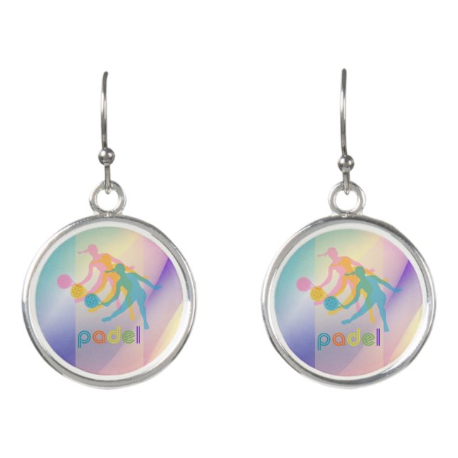 Padel Earrings – Padel Chic Vibrant Sport Design  (Front)