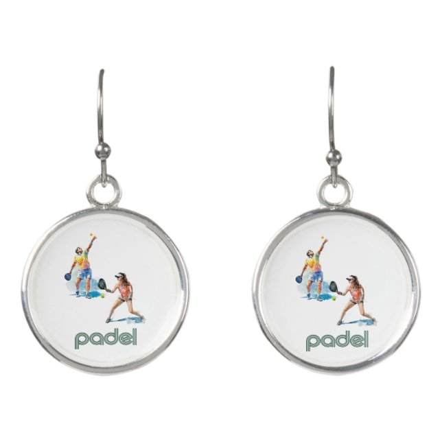 Padel Earrings – Padel Chic Vibrant Style Design  (Front)