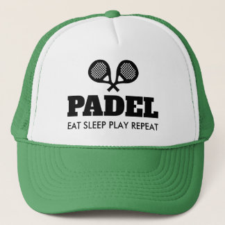 Padel Eat Sleep Play Repeat custom color Trucker Hat
