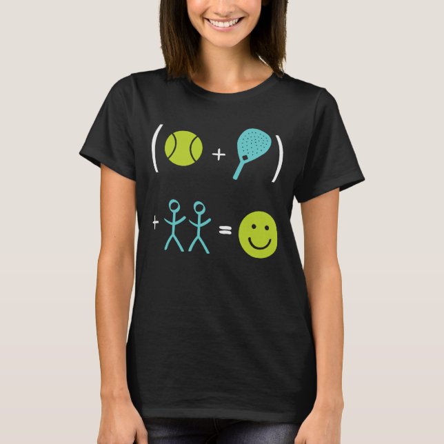 Padel Equation for Happy Padel Players T-Shirt (Front)