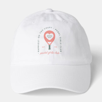 Padel girls club pink aesthetic hat
