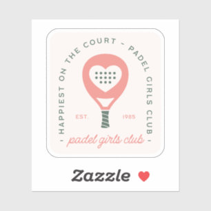 Padel girls club pink aesthetic sticker
