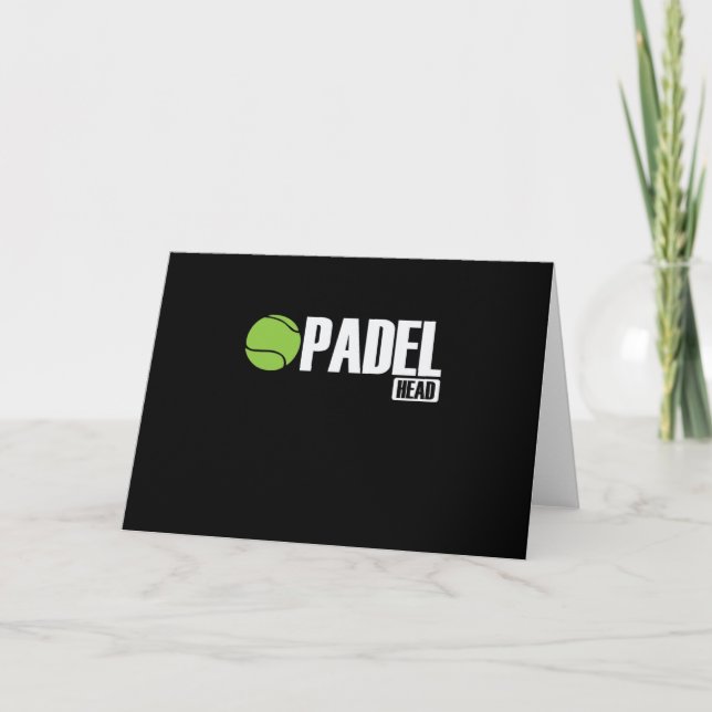 Padel Head Tennis Sport and Ball Card (Front)