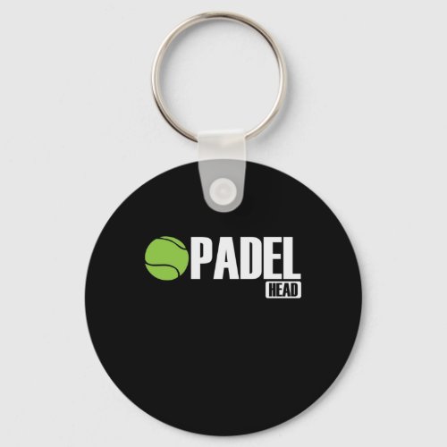 Padel Head Tennis Sport und Ball Keychain