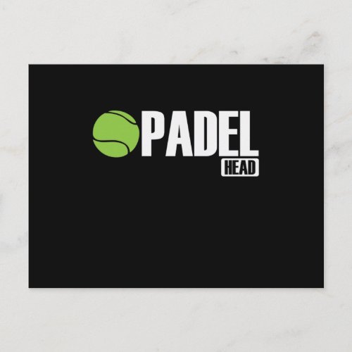 Padel Head Tennis Sport und Ball Postcard