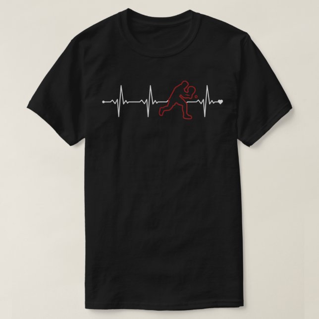 Padel Heartbeat Padel Tennis Platform Tennis Padel T-Shirt (Design Front)