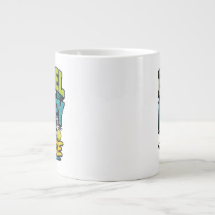 Padel Is My Happy Place Retro Sports Giant Coffee Mug