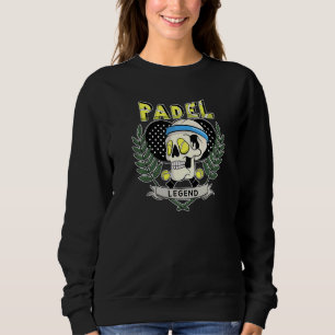 Padel legend head with padel tennis balls as eyes sweatshirt
