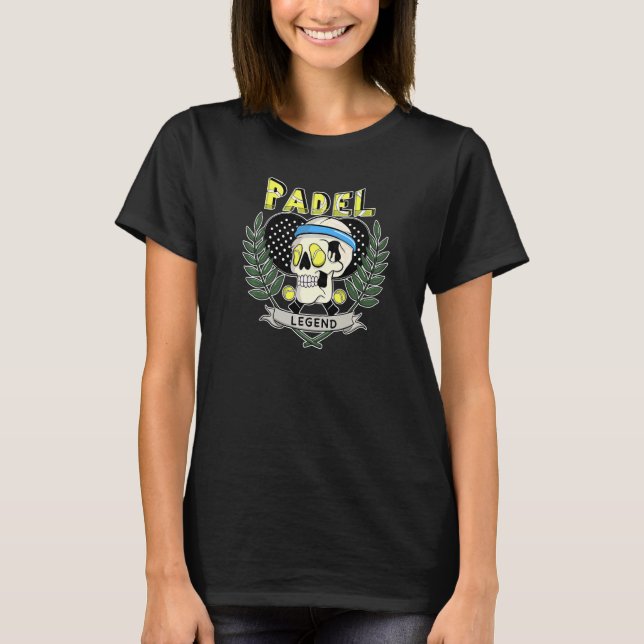 Padel legend head with padel tennis balls as eyes T-Shirt (Front)