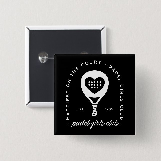 Padel lovers club women group class button (Front & Back)