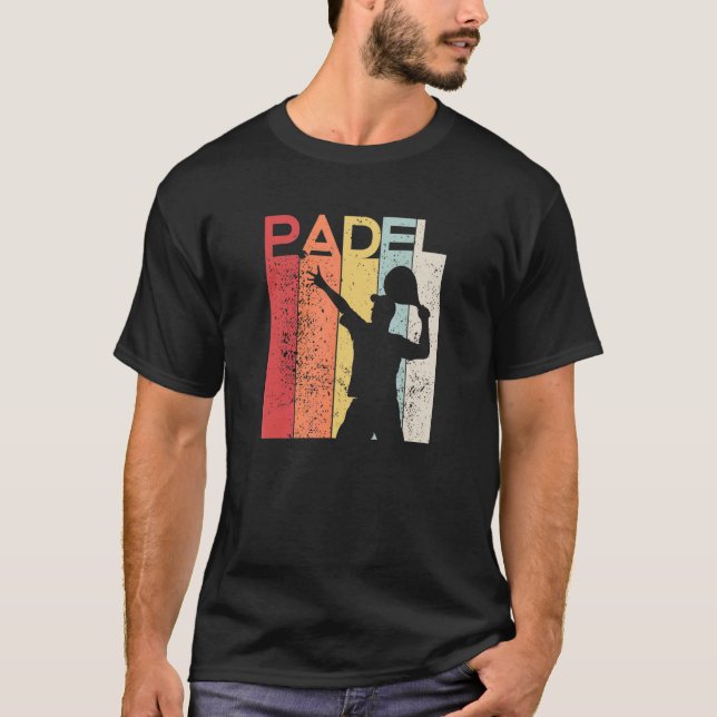 Padel Man   Padel Racquet Retro T-Shirt (Front)
