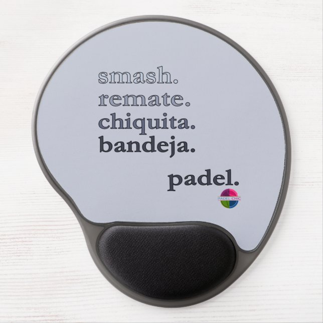 Padel Mouse Pad - Word Vibe Black Grey (Front)