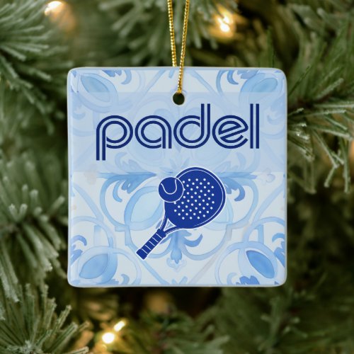 Padel Ornament – Spanish Tile Vibes in Blue