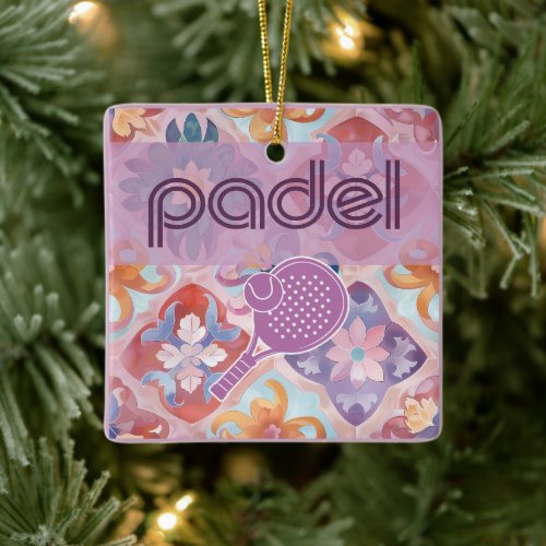 Padel Ornament – Spanish Tile Vibes in Purple
