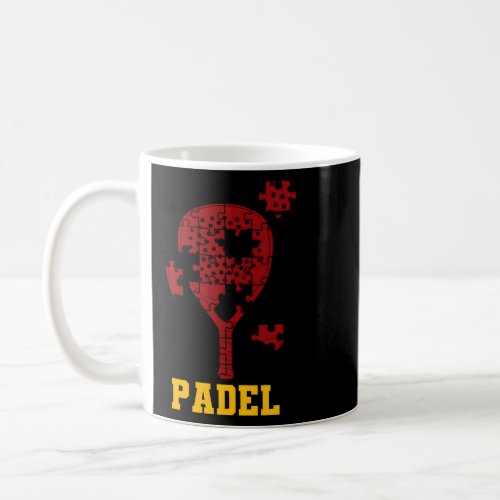 Padel Paddle Tennis Paddel Racquet Ball Puzzle  Coffee Mug