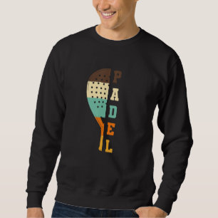 Padel Paddle Tennis Racquet Ball Vintage Colors 1 Sweatshirt