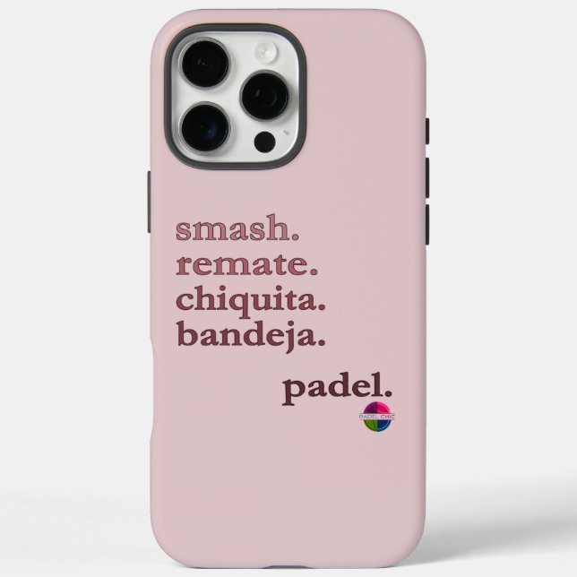 Padel Phone Case-Personalize Word Vibe Dusty Rose Case-Mate iPhone Case (Back)