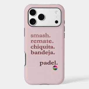 Padel Phone Case-Personalize Word Vibe Dusty Rose iPhone 17 Pro Max Case
