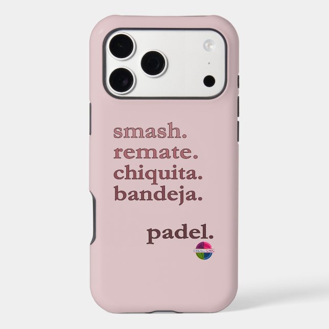 Padel Phone Case-Personalize Word Vibe Dusty Rose Case-Mate iPhone Case (Back)
