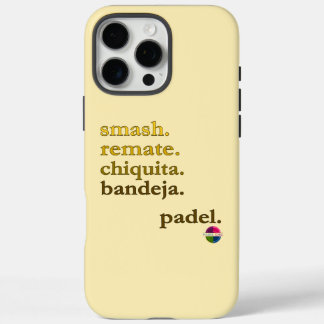 Padel Phone Case-Personalize Word Vibe Yellow Gold iPhone 16 Pro Max Case