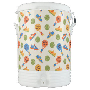 Padel Play Equipment Pattern Beverage Cooler