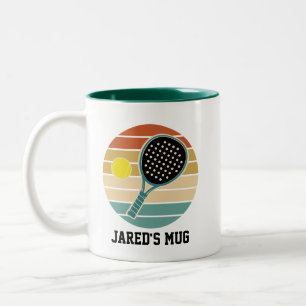 Padel Player Retro Two-Tone Coffee Mug
