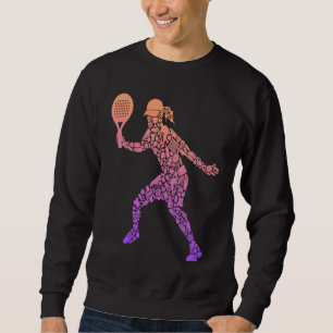 Padel Player Symbols Paddleball Girls Padel Tennis Sweatshirt