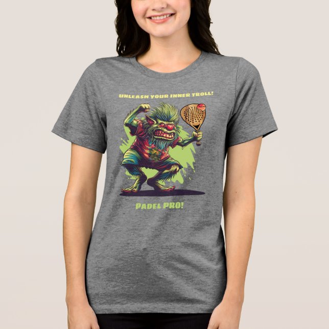 🧌Padel Racket Rager Tri-Blend Shirt (Front)